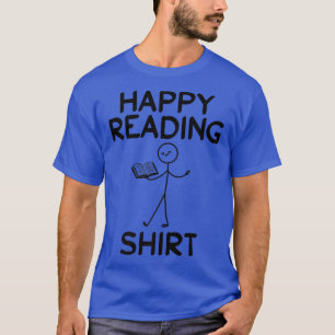 Frohes Lesen  Stock-Figur Buchliebhaber liest Buch T-Shirt