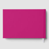 Frohes Magenta Modern Foto Gästebuch (Rückseite)