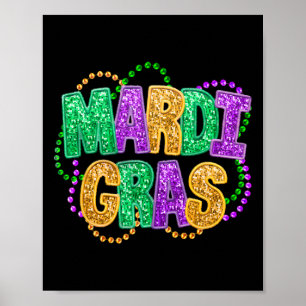 Frohes Mardi Gras Fett Dienstag Karneval Festival Poster