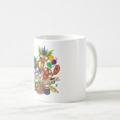 Frohes Mardi Gras Kaffeetasse (VorderseiteRechts)