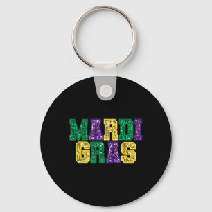 Frohes Mardi Gras Karneval Fett Dienstag Fleur De  Schlüsselanhänger