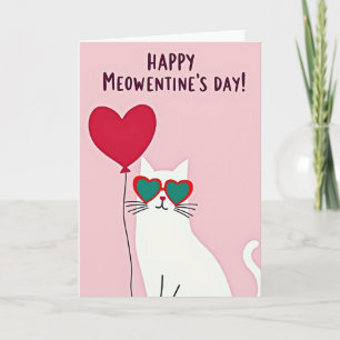 Frohes Meowentinsday-Katzengeschenk Karte