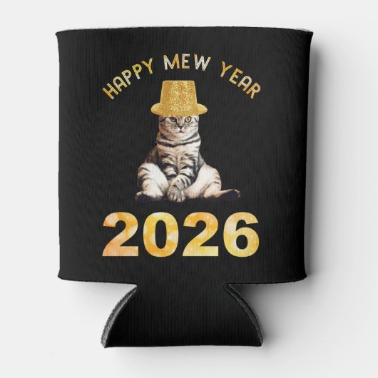 Frohes Mew Jahr 2026 Dosenkühler (Vorderseite)