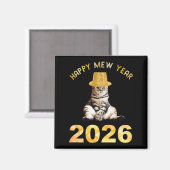 Frohes Mew Jahr 2026 Magnet (Vorderseite/Rückseite)