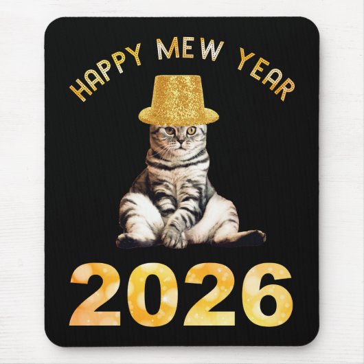 Frohes Mew Jahr 2026 Mousepad (Vorne)