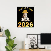 Frohes Mew Jahr 2026 Poster (Heimbüro)