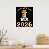 Frohes Mew Jahr 2026 Poster (Küche)