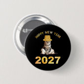 Frohes Mew Jahr 2027 Button (Vorne & Hinten)