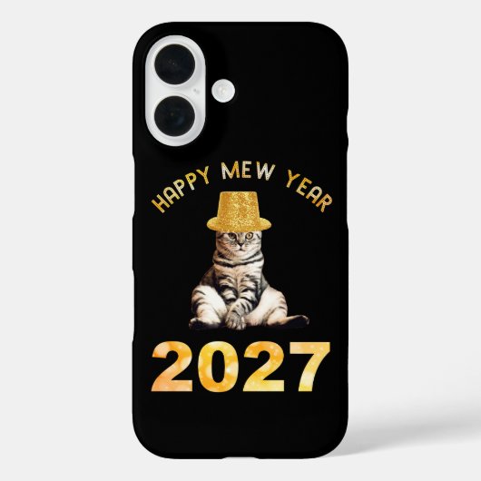 Frohes Mew Jahr 2027 Case-Mate iPhone Hülle (Rückseite)