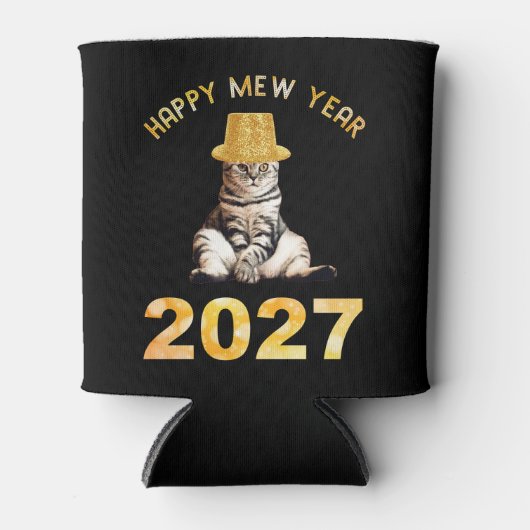 Frohes Mew Jahr 2027 Dosenkühler (Vorderseite)