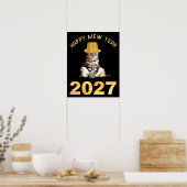 Frohes Mew Jahr 2027 Poster (Küche)