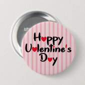 Frohes modernes Valentinstag Button (Vorne & Hinten)