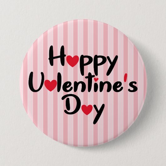 Frohes modernes Valentinstag Button (Vorderseite)