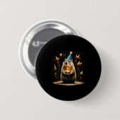 Frohes Murmeltiertag Murmeltier mit Geburtstagskuc Button (Vorne & Hinten)