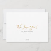 Frohes Muttertag Blumenschrift Feiertagskarte (Rückseite)