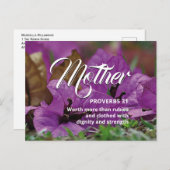 Frohes MuttertagsPROVERBS 31 Postkarte (Vorne/Hinten)