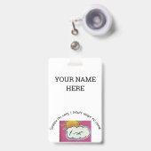 Frohes Namensschild Ausweis (Vorderseite mit Ausziehbar)