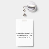 Frohes Namensschild Ausweis (Rückseite mit Ausziehbar)