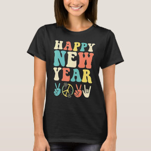 Frohes neues Hippie-Jahr 2023 - Zeichen des Friede T-Shirt