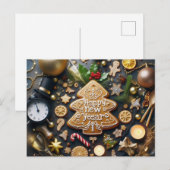 Frohes neues Jahr 03 Postkarte (Vorne/Hinten)