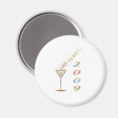 Frohes neues Jahr 2009 Magnet (Vorderseite/Rückseite)