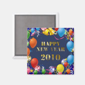 Frohes neues Jahr 2010 Magnet (Vorderseite/Rückseite)
