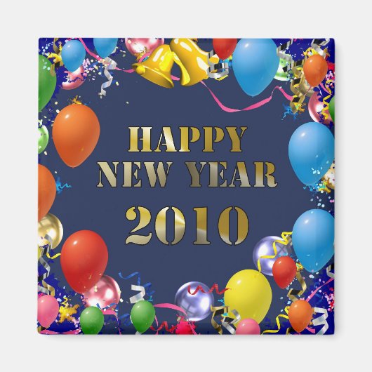 Frohes neues Jahr 2010 Magnet (Vorne)