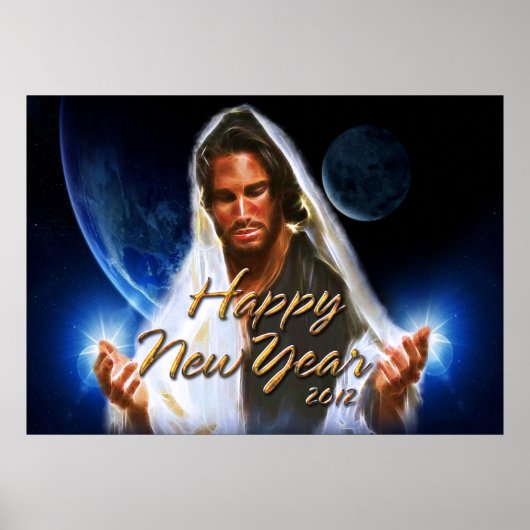 Frohes neues Jahr 2012 C Print Poster (Vorne)