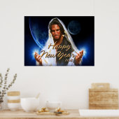 Frohes neues Jahr 2012 C Print Poster (Küche)