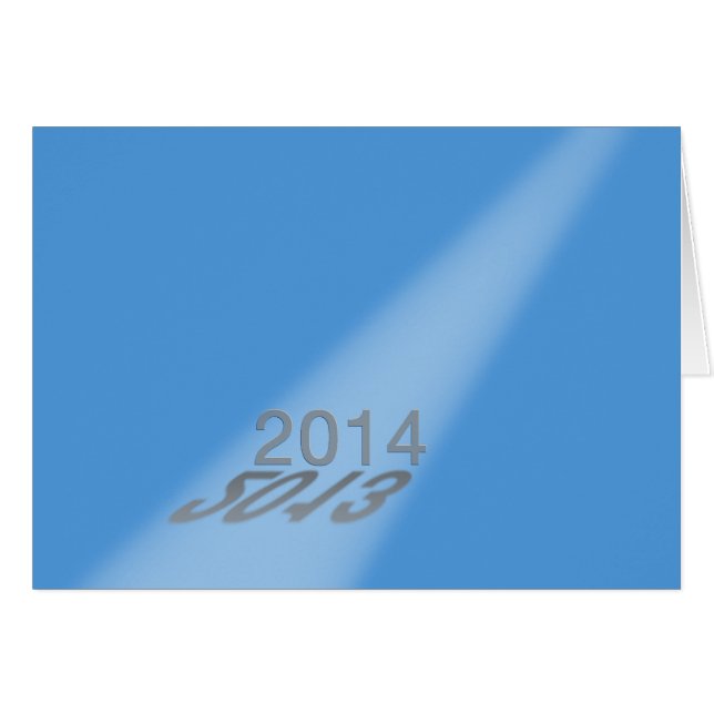 Frohes neues Jahr 2013-2014 Spotlight Blue (Vorderseite (Horizontal))