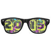 Frohes Neues Jahr 2015 Neon Paint Splash Sonnenbri Sonnenbrille (Vorderseite)