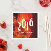 Frohes neues Jahr 2016 Jahr des Rotfeueraffen Serviette (Beispiel)