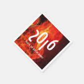 Frohes neues Jahr 2016 Jahr des Rotfeueraffen Serviette (Ecke)