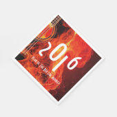 Frohes neues Jahr 2016 Jahr des Rotfeueraffen Serviette (Ecke)