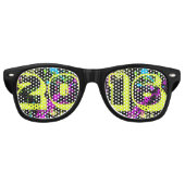 Frohes Neues Jahr 2016 Neon Paint Splash Sonnenbri Sonnenbrille (Vorderseite)