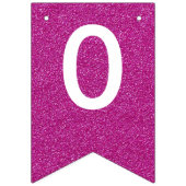 Frohes neues Jahr 2016 Rosa Weißer Glitzer Party Wimpelkette (Dritte Fahne)