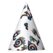 Frohes neues Jahr 2017 Rainbow Numbers Typografie Partyhütchen (Rückseite)