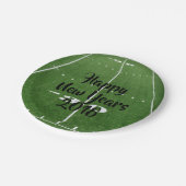 Frohes neues Jahr 2018 Fußballfeld Pappteller (Schrägansicht)