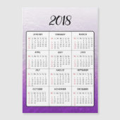 Frohes neues Jahr 2018 Lila Magnetkalender Magnetkarte (Vorderseite)