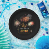 Frohes neues Jahr 2018 Pappteller (Party)