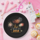 Frohes neues Jahr 2018 Pappteller (Party)