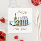 Frohes neues Jahr 2018 Serviette (Beispiel)