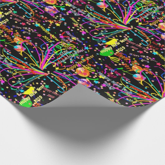 Frohes neues Jahr 2019 Geschenkpapier (Ecke)