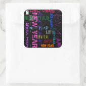 Frohes neues Jahr 2019 Pop Colors Square Sticker (Tasche)