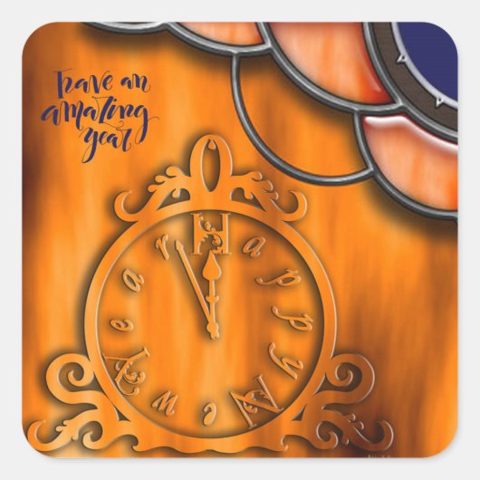 Frohes neues Jahr 2019 Quadratischer Aufkleber (Vorderseite)