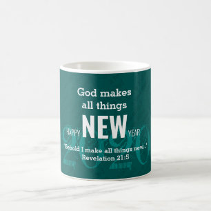 FROHES NEUES JAHR 2020 Individuelle Schrift TEAL Kaffeetasse