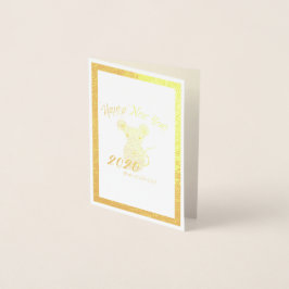 Frohes neues Jahr 2020 Jahr der Ratte Folienkarte