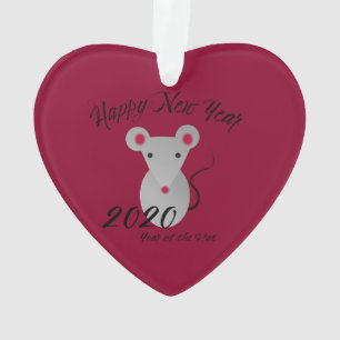 Frohes neues Jahr 2020 Jahr der Ratte Ornament