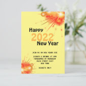 frohes neues Jahr 2022 - Einladung (Stehend Vorderseite)