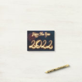 Frohes Neues Jahr 2022 Feuerwerk Post-it Klebezettel (Auf Schreibtisch)